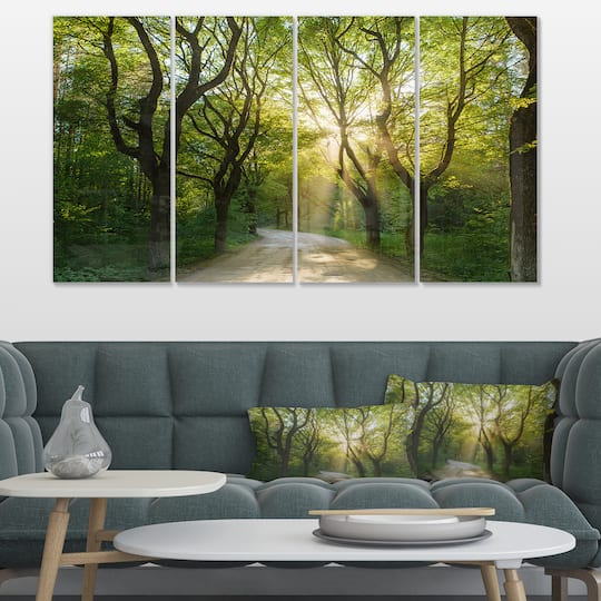 Designart - Evening in Green Forest
